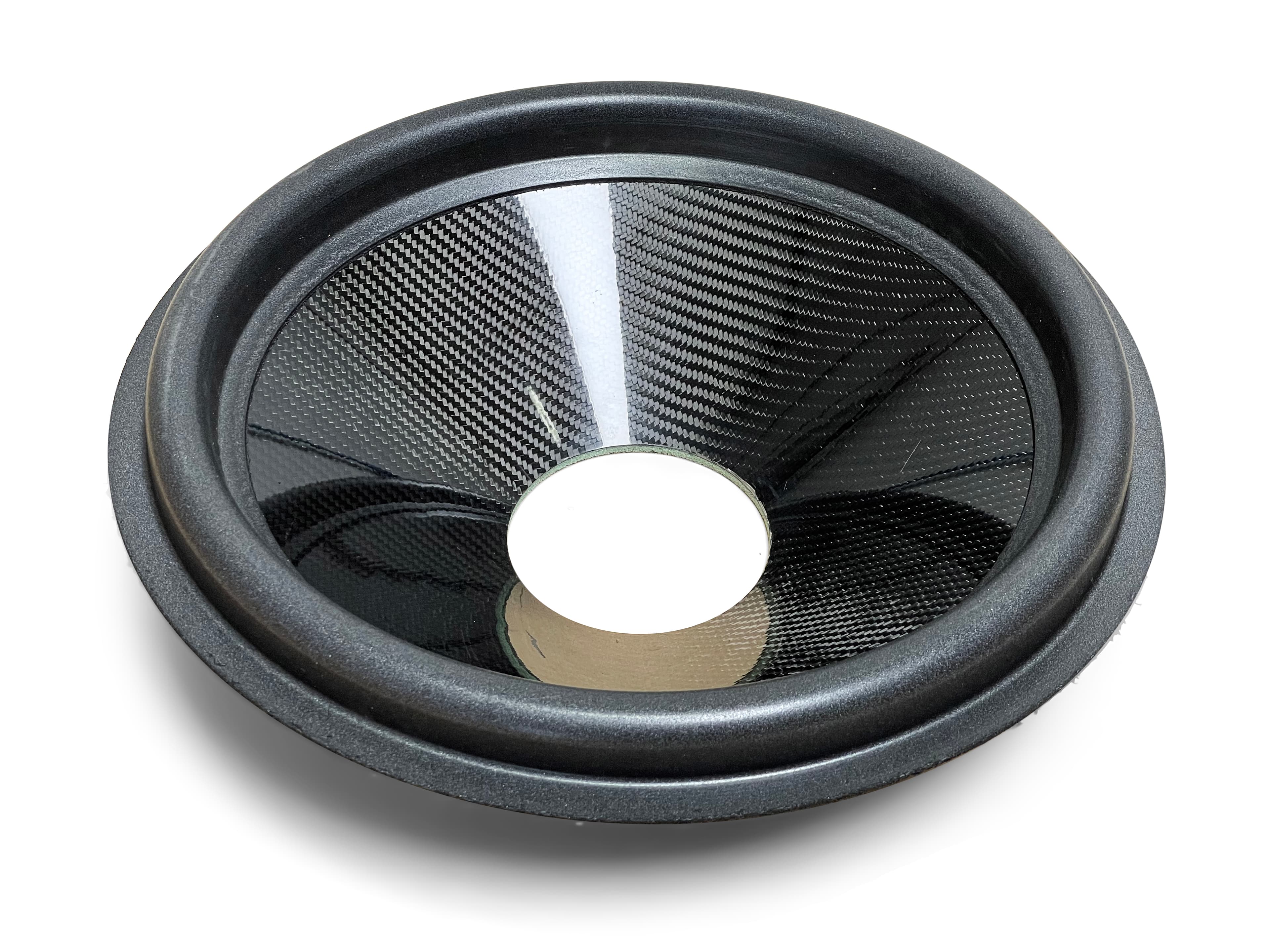 15″ Carbon Fiber Subwoofer Cone - U Roll - 4″ Opening